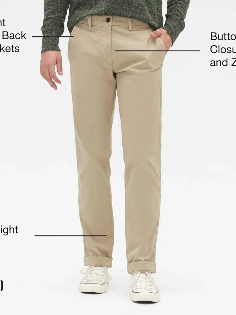 Stylish Men's Khaki Chino Pants in True Black, Size 34w X 32l - Comfortable Fit